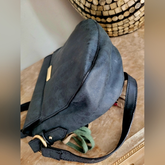 $128 Dolce Vita  Western Crossbody Genuine Leather Fringe Multicolor 10"×9"×3.5" - Picture 12 of 16